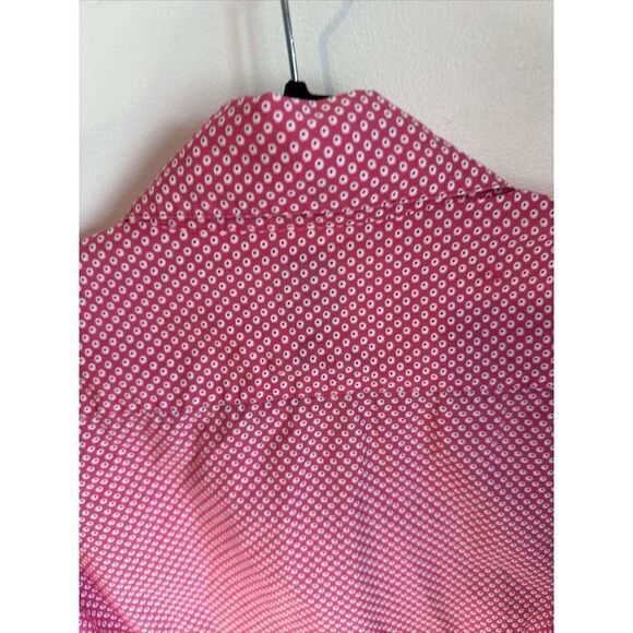 English Laundry Pink Barbie Pink Button‎ Up polka dot eye Womans 10 - Picture 10 of 13